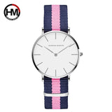 Woman Watch Japan Quartz Simple  Fashion White Leather Strap