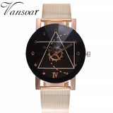 Woman Watch Unisex Rose Gold & Silver Gear Style Watches Fashion Luxury