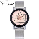 Woman Watch Unisex Rose Gold & Silver Gear Style Watches Fashion Luxury