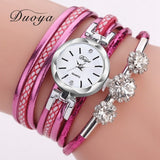 Woman Watch Bracelet Luxury Silver Crystal Clock Quartz   Fashion