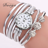 Woman Watch Bracelet Luxury Silver Crystal Clock Quartz   Fashion