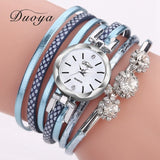 Woman Watch Bracelet Luxury Silver Crystal Clock Quartz   Fashion