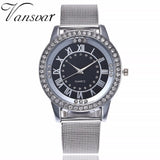 Woman Watch Fashion Casual Women Silver & Rose Gold Mesh Wristwatches Gift