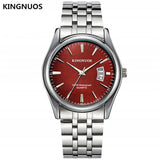 Man Watch Full Stainless Steel  Fashion Date Calendar Clock Sports Watchband Waterproof Man Quartz Wrist