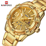 Man Watch New Fashion Luxury  Gold  Waterproof Stainless Steel Quartz