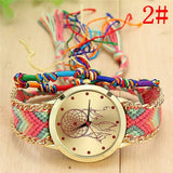Woman Watch Handmade Braided Dreamcatcher Friendship Bracelet Rope   Quarzt