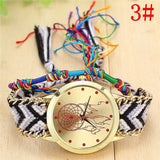 Woman Watch Handmade Braided Dreamcatcher Friendship Bracelet Rope   Quarzt
