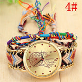 Woman Watch Handmade Braided Dreamcatcher Friendship Bracelet Rope   Quarzt