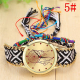 Woman Watch Handmade Braided Dreamcatcher Friendship Bracelet Rope   Quarzt