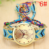 Woman Watch Handmade Braided Dreamcatcher Friendship Bracelet Rope   Quarzt