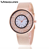 Woman Watch Hot Sale Fashion Stainless Steel Rose Gold & Silver Band Quartz