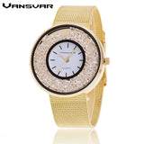 Woman Watch Hot Sale Fashion Stainless Steel Rose Gold & Silver Band Quartz