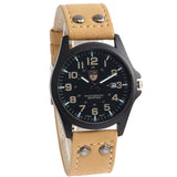 Man Watch Brand  New Leather Strap  Sport Quartz Military Wristwatch