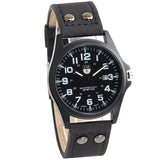 Man Watch Brand  New Leather Strap  Sport Quartz Military Wristwatch
