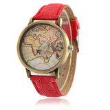 Woman Watch New Fashion Global Travel By Plane Map