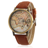 Woman Watch New Fashion Global Travel By Plane Map