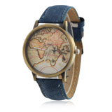 Woman Watch New Fashion Global Travel By Plane Map