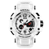 Man Watch White Sport Watch LED Digital 50M Waterproof Casua