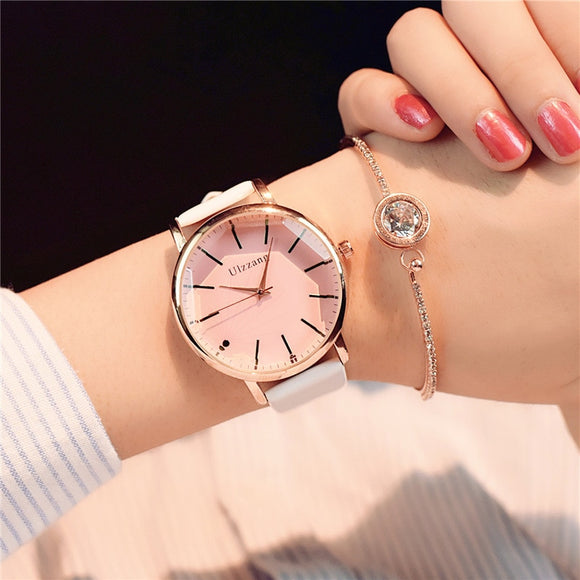 Woman Watch Polygonal dial design  luxury fashion dress quartz watch ulzzang popular brand