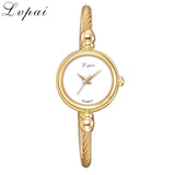Woman Watch Small Gold Bangle Bracelet Luxury  Stainless Steel Ladies Quartz Wristwatch Brand