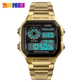 Man Watch Business ,Waterproof Casual, Stainless Steel Digital