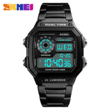 Man Watch Business ,Waterproof Casual, Stainless Steel Digital