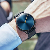 Man Watch Silver Luxury Classic Steel Retro Hombre Quartz Wrist  casual Man