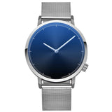 Man Watch Silver Luxury Classic Steel Retro Hombre Quartz Wrist  casual Man