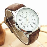 Man Watch Elegant Quartz Wrist    Top Luxury Leather Wristwatch