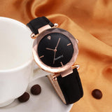 Woman Watch Top Brand  Bracelet  Contracted Leather Crystal WristWatches