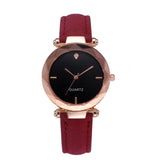 Woman Watch Top Brand  Bracelet  Contracted Leather Crystal WristWatches