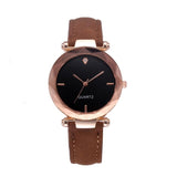 Woman Watch Top Brand  Bracelet  Contracted Leather Crystal WristWatches