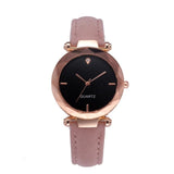 Woman Watch Top Brand  Bracelet  Contracted Leather Crystal WristWatches