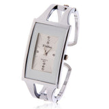Woman Watch  Bracelet  Quartz Wristwatch Crystal Fashion Silver Casual Drop Ship Stainless Steel Relojes Mujer Bangle