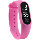 Man Watch Casual Sports Bracelet  White LED Electronic Digital Candy Color Silicone