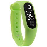 Man Watch Casual Sports Bracelet  White LED Electronic Digital Candy Color Silicone