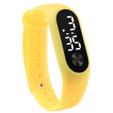 Man Watch Casual Sports Bracelet  White LED Electronic Digital Candy Color Silicone