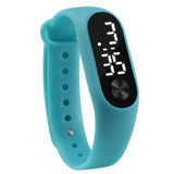 Man Watch Casual Sports Bracelet  White LED Electronic Digital Candy Color Silicone