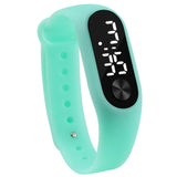 Man Watch Casual Sports Bracelet  White LED Electronic Digital Candy Color Silicone