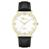 Man Watch Fashion Large Dial Military Quartz  Leather Sport  Classic Clock