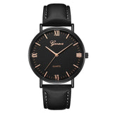 Man Watch Fashion Large Dial Military Quartz  Leather Sport  Classic Clock