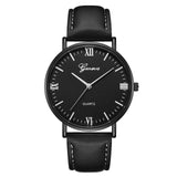 Man Watch Fashion Large Dial Military Quartz  Leather Sport  Classic Clock