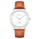 Man Watch Fashion Large Dial Military Quartz  Leather Sport  Classic Clock