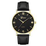 Man Watch Fashion Large Dial Military Quartz  Leather Sport  Classic Clock
