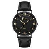 Man Watch Fashion Large Dial Military Quartz  Leather Sport  Classic Clock
