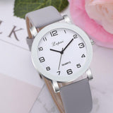Woman Watch Simple Leather Band  Quartz Wristwatch  Classic Casual  Fashion  Analog