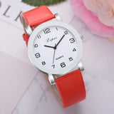 Woman Watch Simple Leather Band  Quartz Wristwatch  Classic Casual  Fashion  Analog