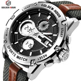 Man Watch Fashion Outdoor Sports Analog Digital Waterproof LED Display Army Watch Military