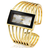 Woman Watch Luxury Fashion Rose Gold Bangle Bracelet Dress