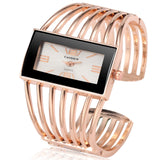 Woman Watch Luxury Fashion Rose Gold Bangle Bracelet Dress
